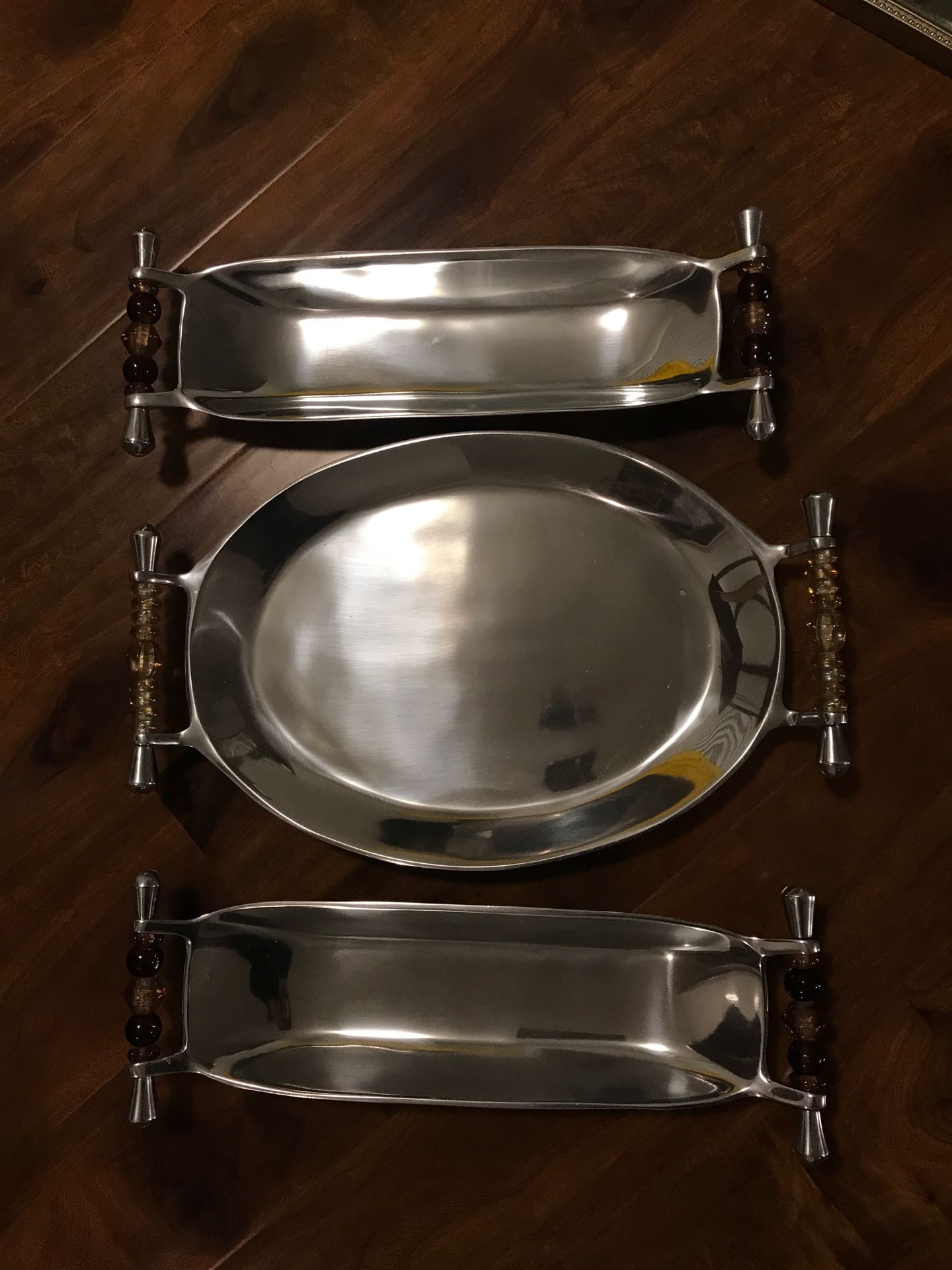 3 Large Serving Trays / Decor