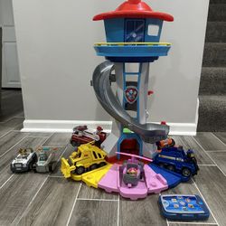 Paw Patrol Look Out Tower and Pup Vehicles