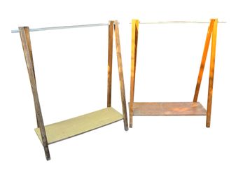 Vintage style wood clothing racks