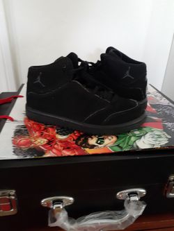 Little Kids Size 12 Vintage Jordan Nike Air Black Suede Sneakers/Shoes