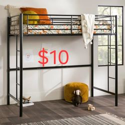 Metal Twin over Loft Bunk Bed with Excllent condition