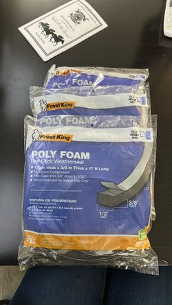 Frost King L342 Poly Foam Self Stick Weatherseal