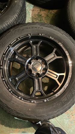 Set of 4 20” VTEC wheels with Bridgestone Dueler H/L Alenza tires.-pickup only