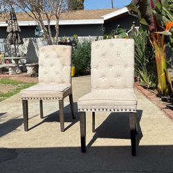 White And Brown Chairs