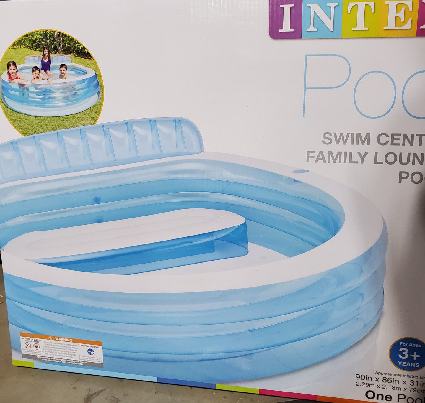 Intex Swimming Pool Inflatable Pool FAMILY LOUNGE POOL New