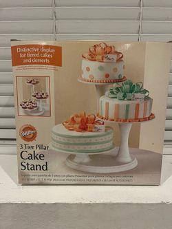 3 Tier Pillar Cake Stand / Base para pastel de 3 pisos con pilares