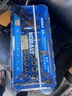 Kobalt 65-Piece Metric and standard (SAE) Mechanics Tool Set with Hard Case