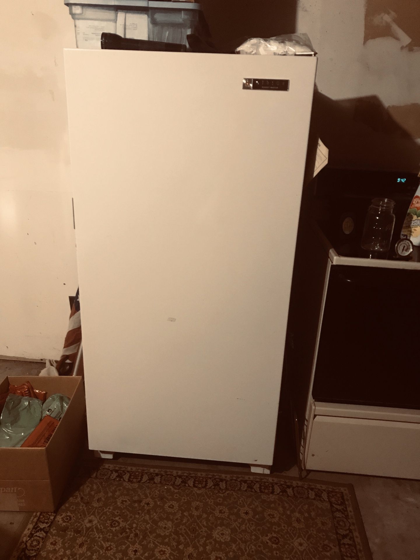 gibson freezer with a lot of meat inside, free delivery