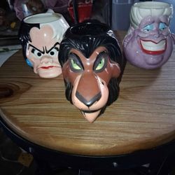 3pc Set Of Disney Villian Mugs