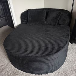 Boneless Chaise Lounge Chair- Black