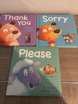 Set of 3 Children's Manners Board Books