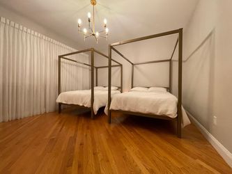 Four-Poster Canopy Bed Frames Set of 2