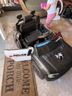Kids Police Interceptor Ride-On Electric Car
