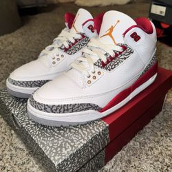 Jordan 3 Retro Cardinal Red size 9