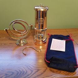 Vintage Solid Brass Welsh Miners Lamp