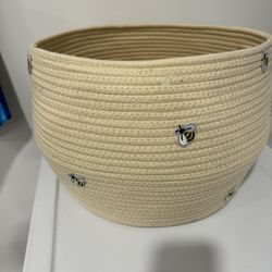 New Novogratz Weaved Storage Basket With Bees