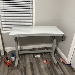 Adjustable Glass Desk 