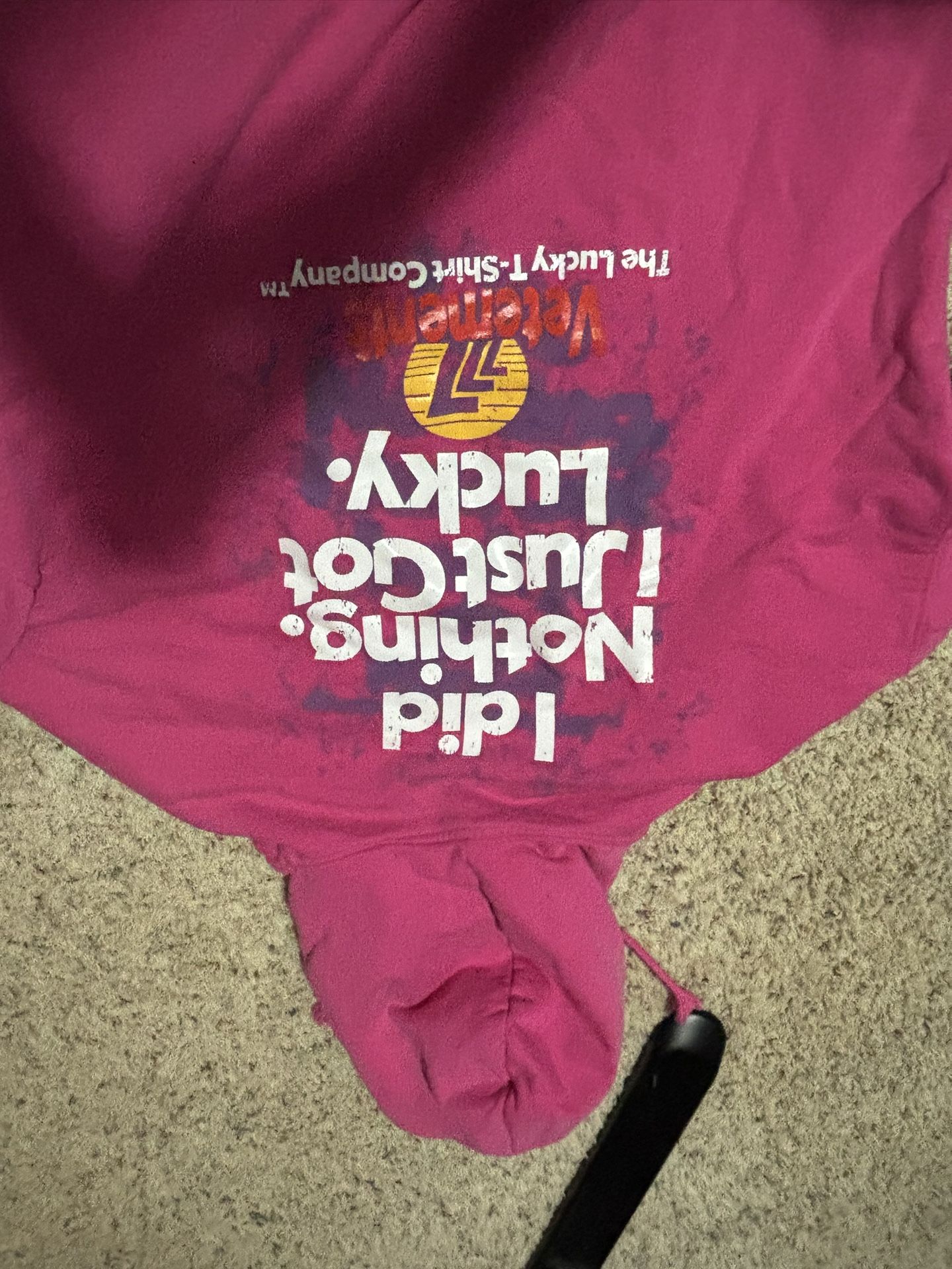 “I did nothing. I just got Lucky.” vetements hoodie