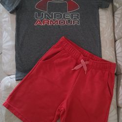 Under Armour Boy's Tee And Short Set Size 7
