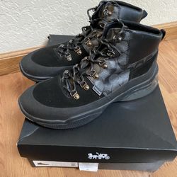 Brand New COACH Men’s Black Boots 11.5