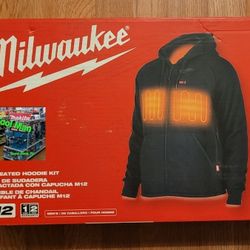 New Milwaukee M12 Medium Heated Hoodie Kit $130 Firm Pickup Only. SIZE CHART IN PIC 2