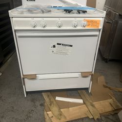New White Gas Slide In Stove 
