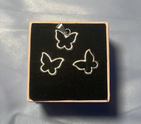 Cute set of new 925 silver earrings and pendant, made in Mexico