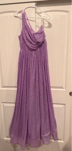Lilac Sequin Cowl Gown