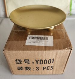 Candle Holder Decorative Iron PlateCandle Stand for LED & Wax Candles