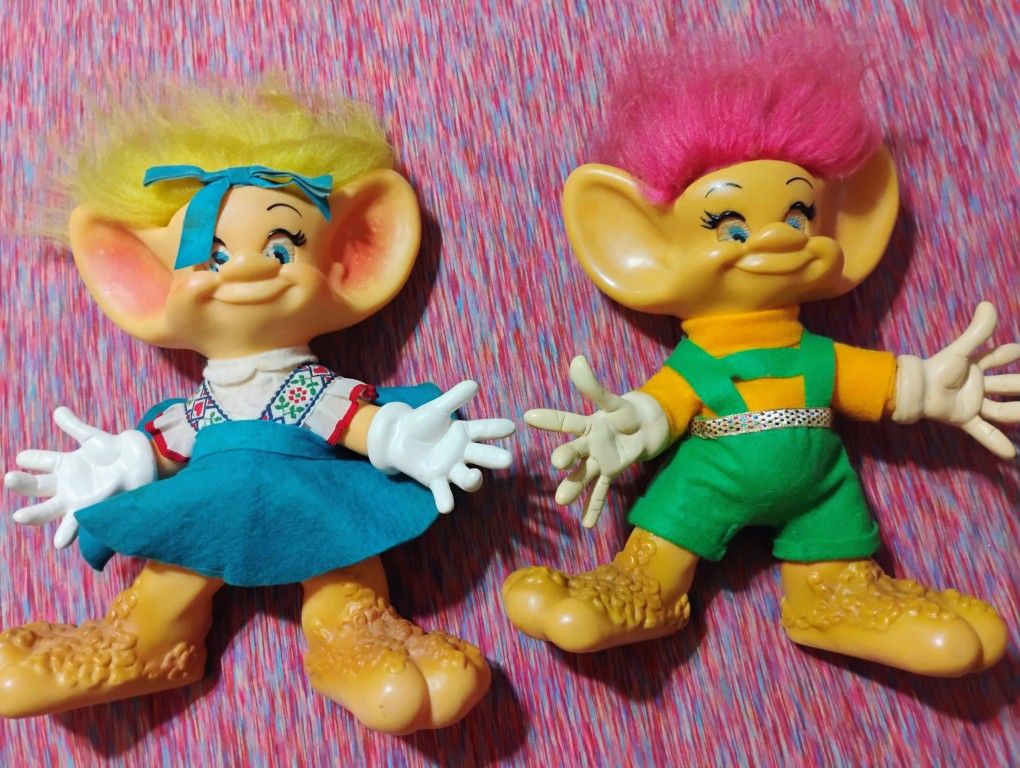 12 Inch Royalty Industries 1973 Troll Dolls