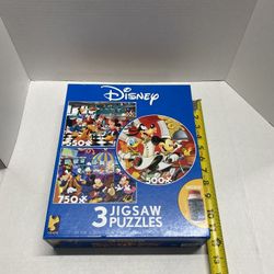Disney 3-piece jigsaw puzzles Ceaco never opened closed box