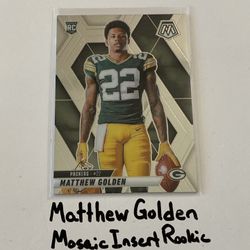 Matthew Golden Green Bay Packers WR Mosaic Short Print Insert Rookie Card. 