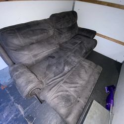 Grey Reclined Couch 