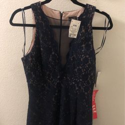 Blue / Nude Sleeveless Sequin Gown