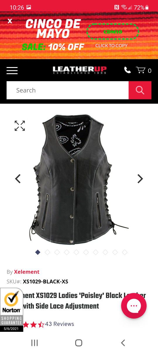 Motorcycle Leather Vest 