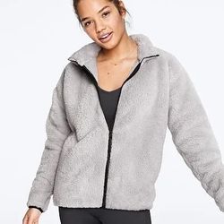 XL VICTORIA  SECRET SHERPA SWEATER JACKET FULL ZIP