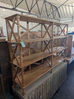 Mango wood tall bookcase