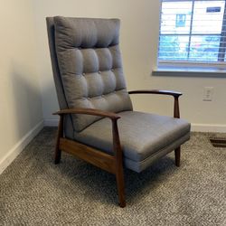 Genuine Thayer Coggin Recliner Lounge Chair  By Designer Milo Baughman