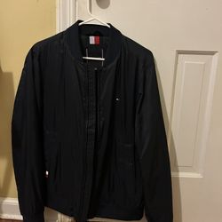 Tommy Hilfiger Men’s Bomber Jacket- Navy Blue