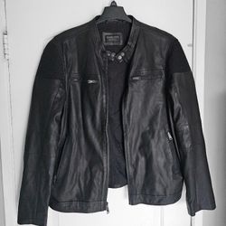 Men's Jacket Leather Biker XL Piel Chammara 