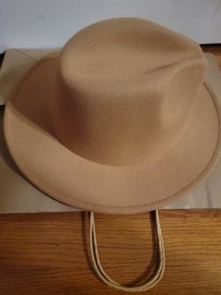 Brown And Maroon Fedora Hat