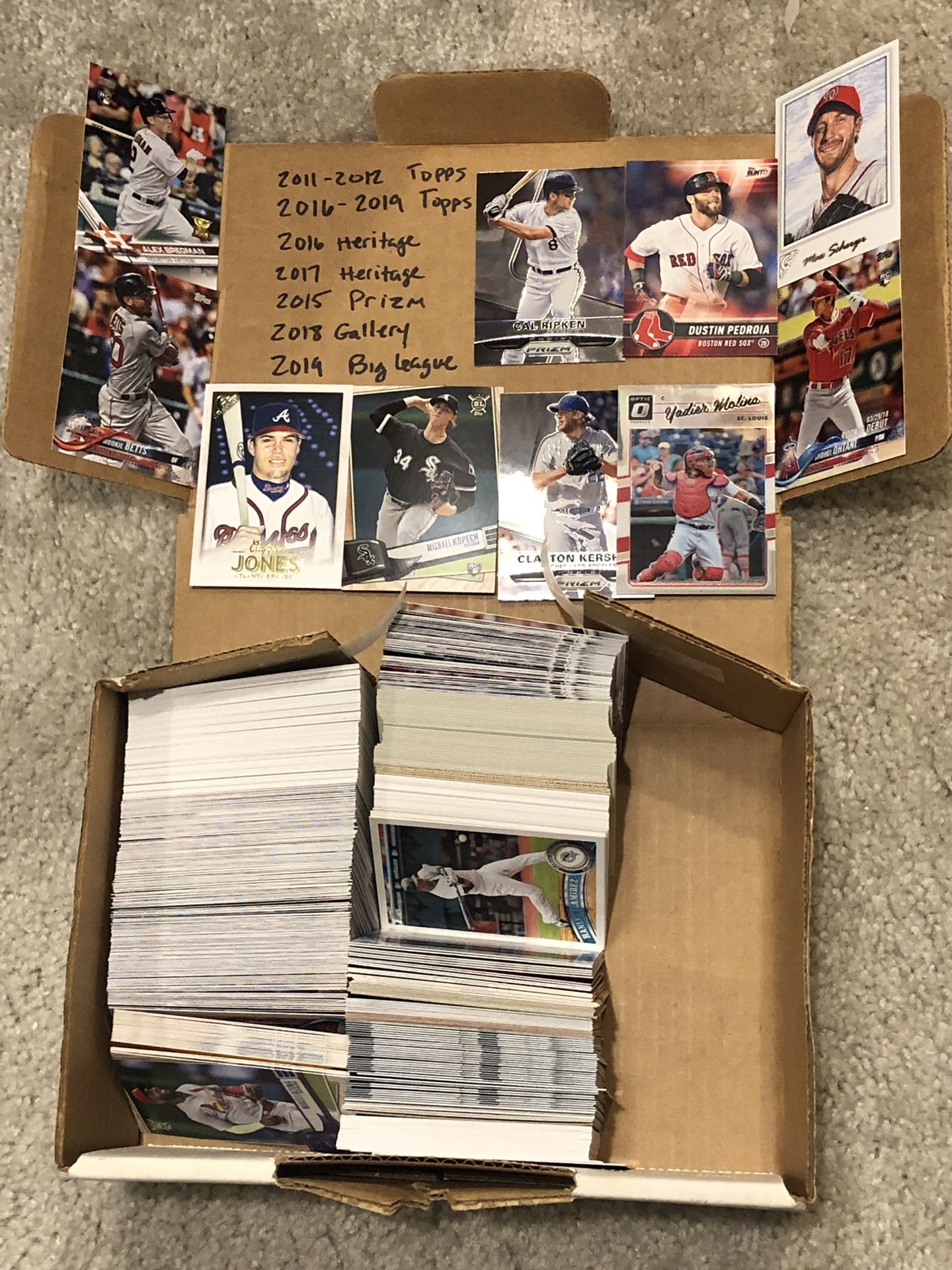 2015-2019 mixed brand baseball cards