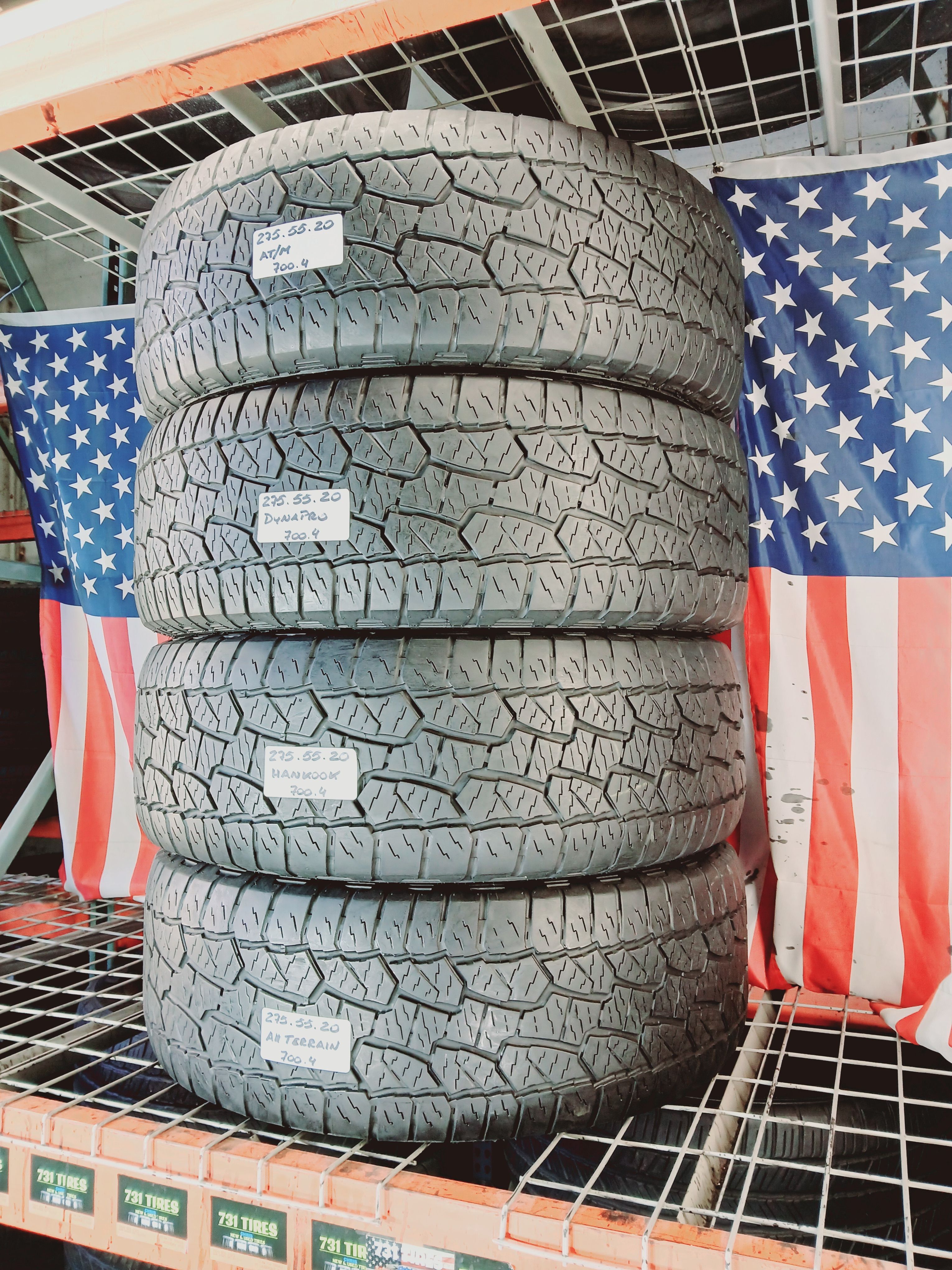 P275/55R20 HANKOOK DYNAPRO AT/M ALL TERRAIN USED TIRES SET 275/55R20 TRUCK JEEP 275 55 20