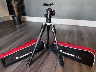 Manfrotto Befree Advanced tripod with ball head and bag - $125 each