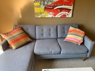 west elm mid-century style couch and sectional
