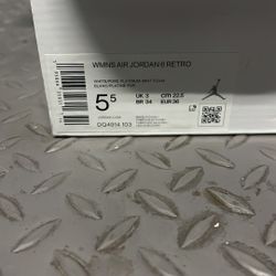 Jordan 6s -Size 5.5 Brand New 