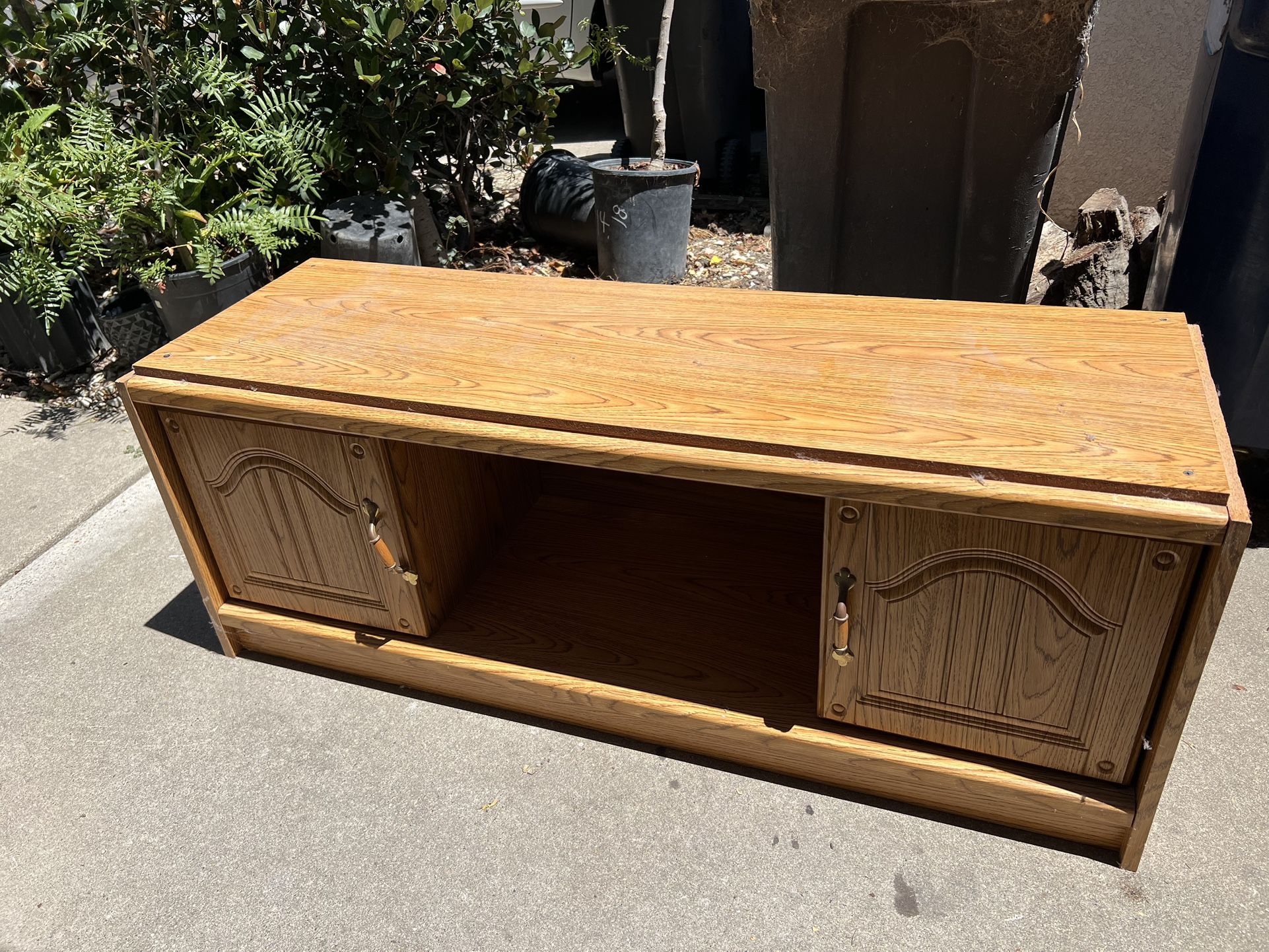 Wood TV stand