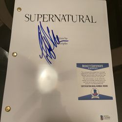 Jeffrey Dean Morgan Autographed Supernatural Script