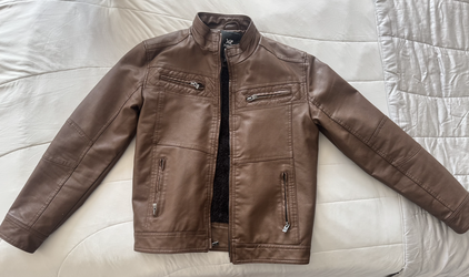 Boys X-Ray Jeans Faux Leather Winter Jacket – Size 14–16