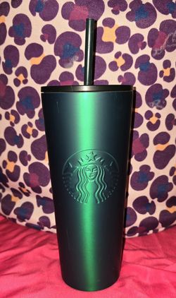 Starbucks 2023 Spring St Patrick's Green Soft Touch Stainless Steel Venti Tumbler 24oz